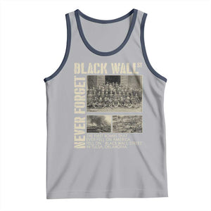 Black Wall Street Tank Top Never Forget Tulsa Black History Month TS09 Athletic Heather Navy Print Your Wear