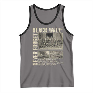 Black Wall Street Tank Top Never Forget Tulsa Black History Month TS09 Deep Heather Black Print Your Wear