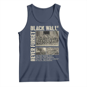 Black Wall Street Tank Top Never Forget Tulsa Black History Month TS09 Navy Print Your Wear