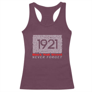 Black Wall Street Racerback Tank Top Never Forget 1921 Greenwood Tulsa Black History TS09 Maroon Print Your Wear