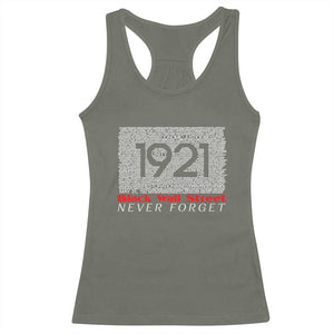 Black Wall Street Racerback Tank Top Never Forget 1921 Greenwood Tulsa Black History TS09 Military Green Print Your Wear