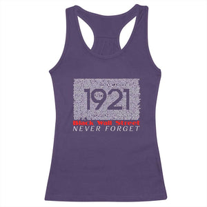 Black Wall Street Racerback Tank Top Never Forget 1921 Greenwood Tulsa Black History TS09 Purple Print Your Wear