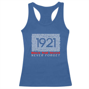 Black Wall Street Racerback Tank Top Never Forget 1921 Greenwood Tulsa Black History TS09 Royal Blue Print Your Wear