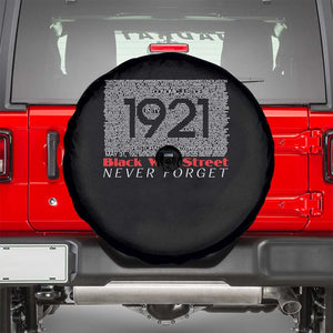 Black Wall Street Spare Tire Cover Never Forget 1921 Greenwood Tulsa Black History TS09 Black Print Your Wear