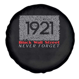 Black Wall Street Spare Tire Cover Never Forget 1921 Greenwood Tulsa Black History TS09 Print Your Wear