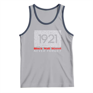 Black Wall Street Tank Top Never Forget 1921 Greenwood Tulsa Black History TS09 Athletic Heather Navy Print Your Wear