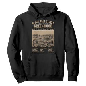 Black Wall Street Hoodie Never Forget 1921 Tulsa Black History Retro TS09 Black Print Your Wear