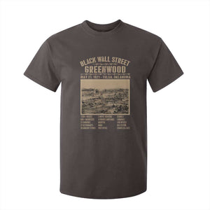 Black Wall Street T Shirt For Kid Never Forget 1921 Tulsa Black History Retro TS09 Dark Chocolate Print Your Wear