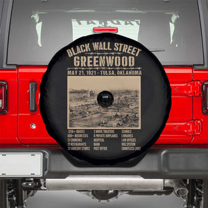 Black Wall Street Spare Tire Cover Never Forget 1921 Tulsa Black History Retro TS09 Black Print Your Wear