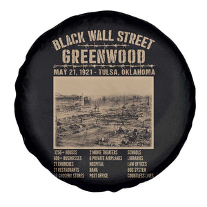 Black Wall Street Spare Tire Cover Never Forget 1921 Tulsa Black History Retro TS09 Print Your Wear