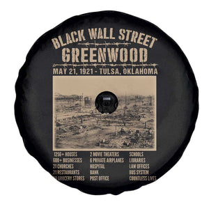 Black Wall Street Spare Tire Cover Never Forget 1921 Tulsa Black History Retro TS09 Print Your Wear