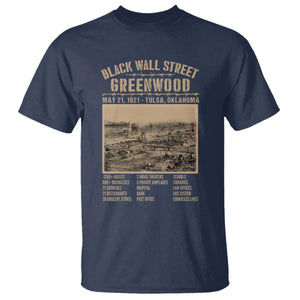 Black Wall Street T Shirt Never Forget 1921 Tulsa Black History Retro TS09 Navy Print Your Wear