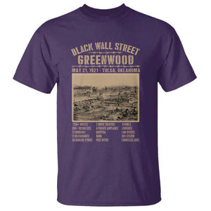 Black Wall Street T Shirt Never Forget 1921 Tulsa Black History Retro TS09 Purple Print Your Wear