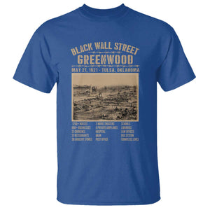 Black Wall Street T Shirt Never Forget 1921 Tulsa Black History Retro TS09 Royal Blue Print Your Wear