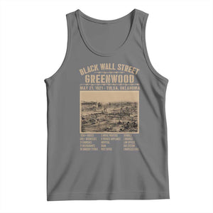 Black Wall Street Tank Top Never Forget 1921 Tulsa Black History Retro TS09 Black Heather Print Your Wear