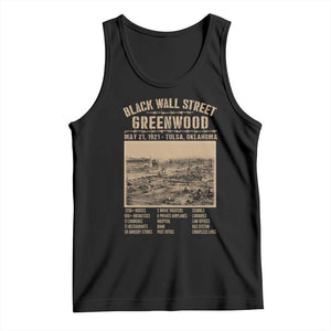 Black Wall Street Tank Top Never Forget 1921 Tulsa Black History Retro TS09 Black Print Your Wear