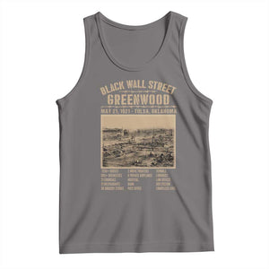 Black Wall Street Tank Top Never Forget 1921 Tulsa Black History Retro TS09 Deep Heather Print Your Wear