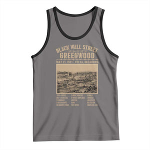 Black Wall Street Tank Top Never Forget 1921 Tulsa Black History Retro TS09 Deep Heather Black Print Your Wear