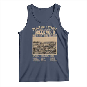 Black Wall Street Tank Top Never Forget 1921 Tulsa Black History Retro TS09 Navy Print Your Wear