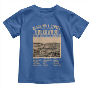 Black Wall Street Toddler T Shirt Never Forget 1921 Tulsa Black History Retro TS09 Royal Blue Print Your Wear