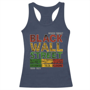 Never Forget Black Wall Street Racerback Tank Top Greenwood Tulsa Oklahoma Black History TS09 Navy Print Your Wear