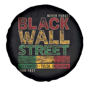 Never Forget Black Wall Street Spare Tire Cover Greenwood Tulsa Oklahoma Black History TS09 Print Your Wear