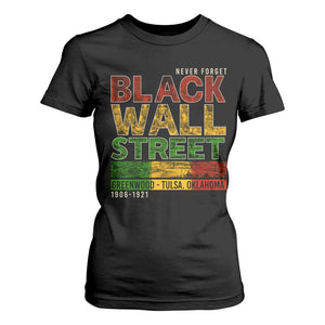 Never Forget Black Wall Street T Shirt For Women Greenwood Tulsa Oklahoma Black History TS09 Black Print Your Wear