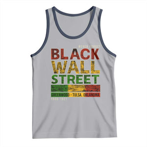 Never Forget Black Wall Street Tank Top Greenwood Tulsa Oklahoma Black History TS09 Athletic Heather Navy Print Your Wear