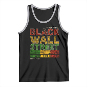 Never Forget Black Wall Street Tank Top Greenwood Tulsa Oklahoma Black History TS09 Black Athletic Heather Print Your Wear