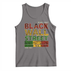 Never Forget Black Wall Street Tank Top Greenwood Tulsa Oklahoma Black History TS09 Deep Heather Print Your Wear