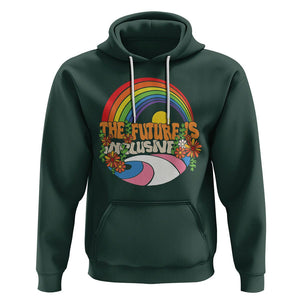 LGBT Pride Hoodie The Future Is Inclusive Rainbow TS09 Dark Forest Green Printyourwear