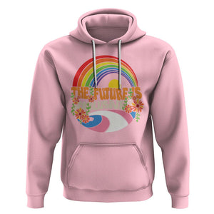 LGBT Pride Hoodie The Future Is Inclusive Rainbow TS09 Light Pink Printyourwear