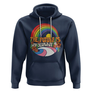 LGBT Pride Hoodie The Future Is Inclusive Rainbow TS09 Navy Printyourwear