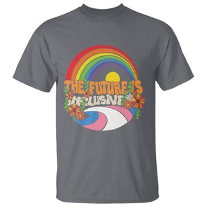 LGBT Pride T Shirt The Future Is Inclusive Rainbow TS09 Charcoal Printyourwear