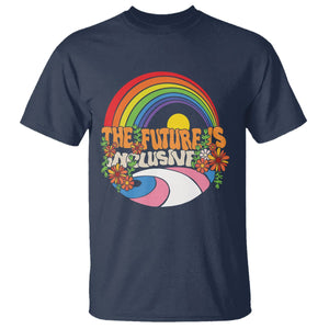 LGBT Pride T Shirt The Future Is Inclusive Rainbow TS09 Navy Printyourwear