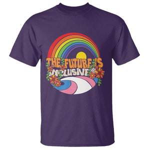 LGBT Pride T Shirt The Future Is Inclusive Rainbow TS09 Purple Printyourwear