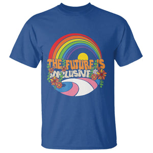 LGBT Pride T Shirt The Future Is Inclusive Rainbow TS09 Royal Blue Printyourwear