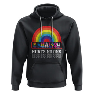 LGBTQ Ally Equality Hurts No One Hoodie TS09 Black Printyourwear