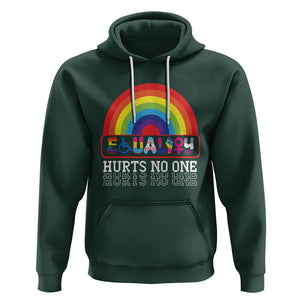 LGBTQ Ally Equality Hurts No One Hoodie TS09 Dark Forest Green Printyourwear