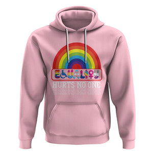 LGBTQ Ally Equality Hurts No One Hoodie TS09 Light Pink Printyourwear