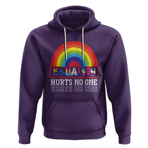 LGBTQ Ally Equality Hurts No One Hoodie TS09 Purple Printyourwear