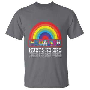 LGBTQ Ally Equality Hurts No One T Shirt TS09 Charcoal Printyourwear