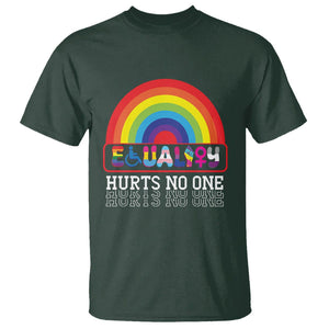 LGBTQ Ally Equality Hurts No One T Shirt TS09 Dark Forest Green Printyourwear