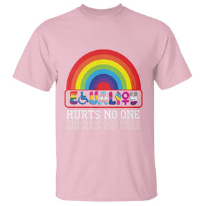 LGBTQ Ally Equality Hurts No One T Shirt TS09 Light Pink Printyourwear