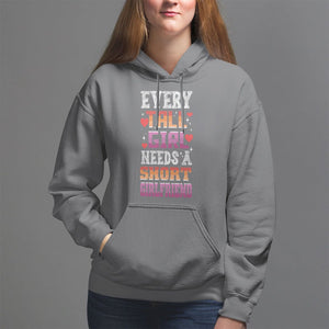 Lesbian Couple Hoodie Every Tall Girl Needs A Short Girlfriend TS09 Charcoal Printyourwear