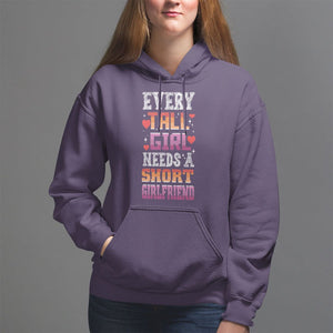 Lesbian Couple Hoodie Every Tall Girl Needs A Short Girlfriend TS09 Purple Printyourwear