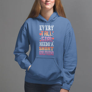 Lesbian Couple Hoodie Every Tall Girl Needs A Short Girlfriend TS09 Royal Blue Printyourwear