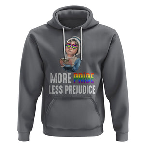 LGBT Pride Hoodie More Pride Less Prejudice Rainbow TS09 Charcoal Printyourwear