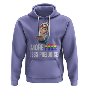 LGBT Pride Hoodie More Pride Less Prejudice Rainbow TS09 Violet Printyourwear