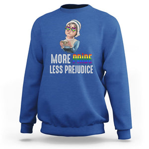 LGBT Pride Sweatshirt More Pride Less Prejudice Rainbow TS09 Royal Blue Printyourwear